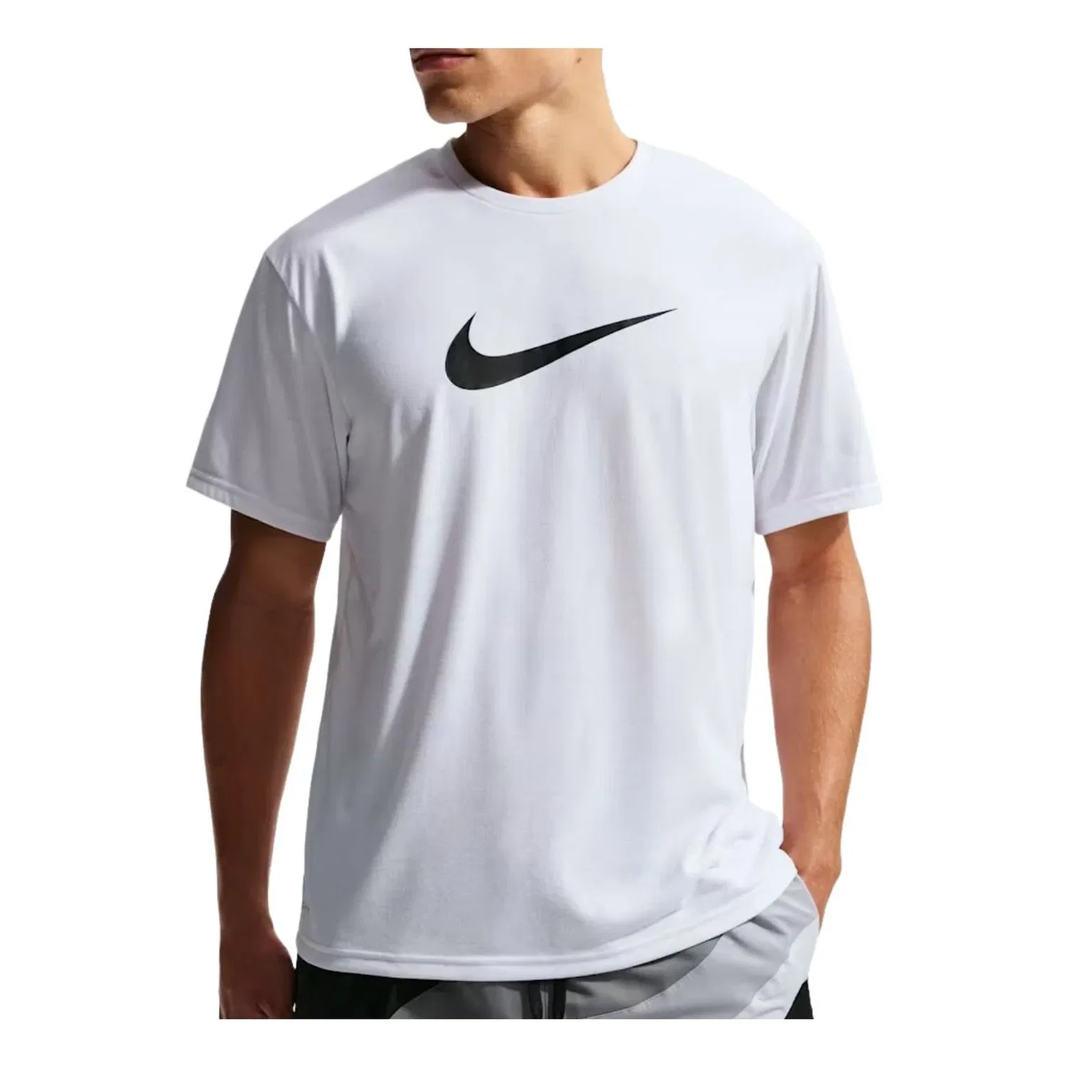 Футболка с коротким рукавом Nike Swim Hydroguard Dri-FIT UV, белая, NESSG523-100