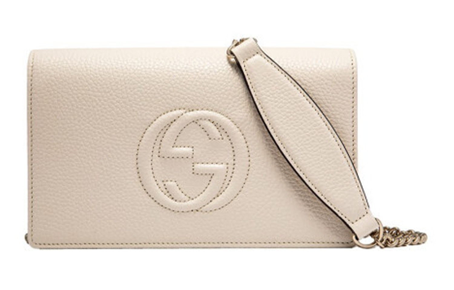 

Сумка через плечо Soho Leather Wallet, кроссбоди женская белая GUCCI, Set (Bag+Dust Bag)