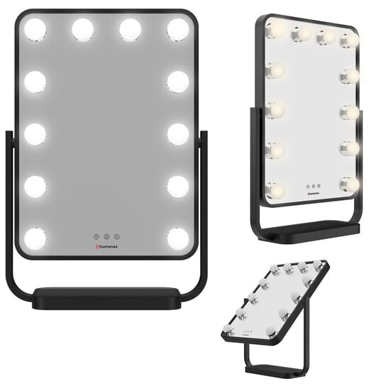 

Зеркало для макияжа с подсветкой, LED - черный HUMANAS HS-HM01, черный