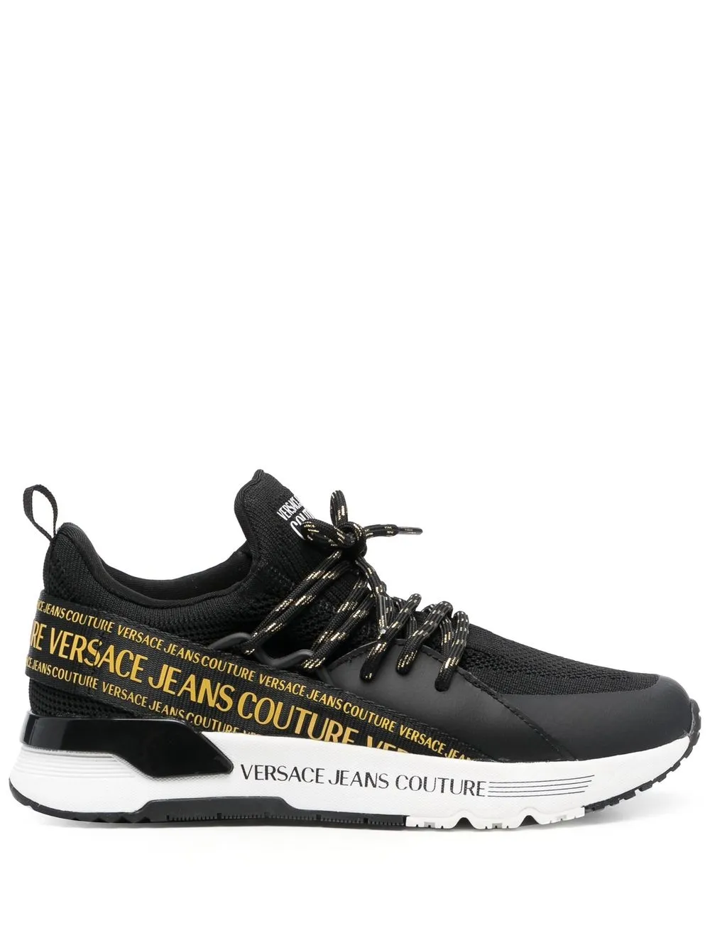 Кроссовки с логотипом Versace Jeans Couture, черный