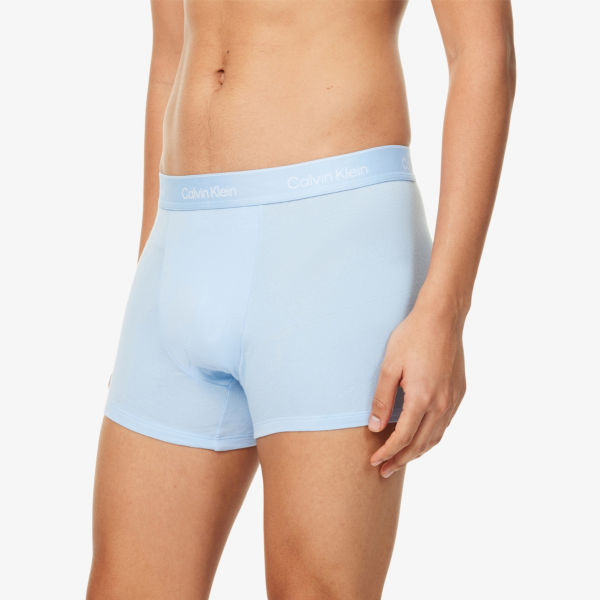 Набор трусов Calvin Klein Icon из хлопка с эластичной посадкой, сине-голубой — фото 4