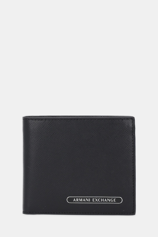 

Кожаный кошелек Armani Exchange, черный
