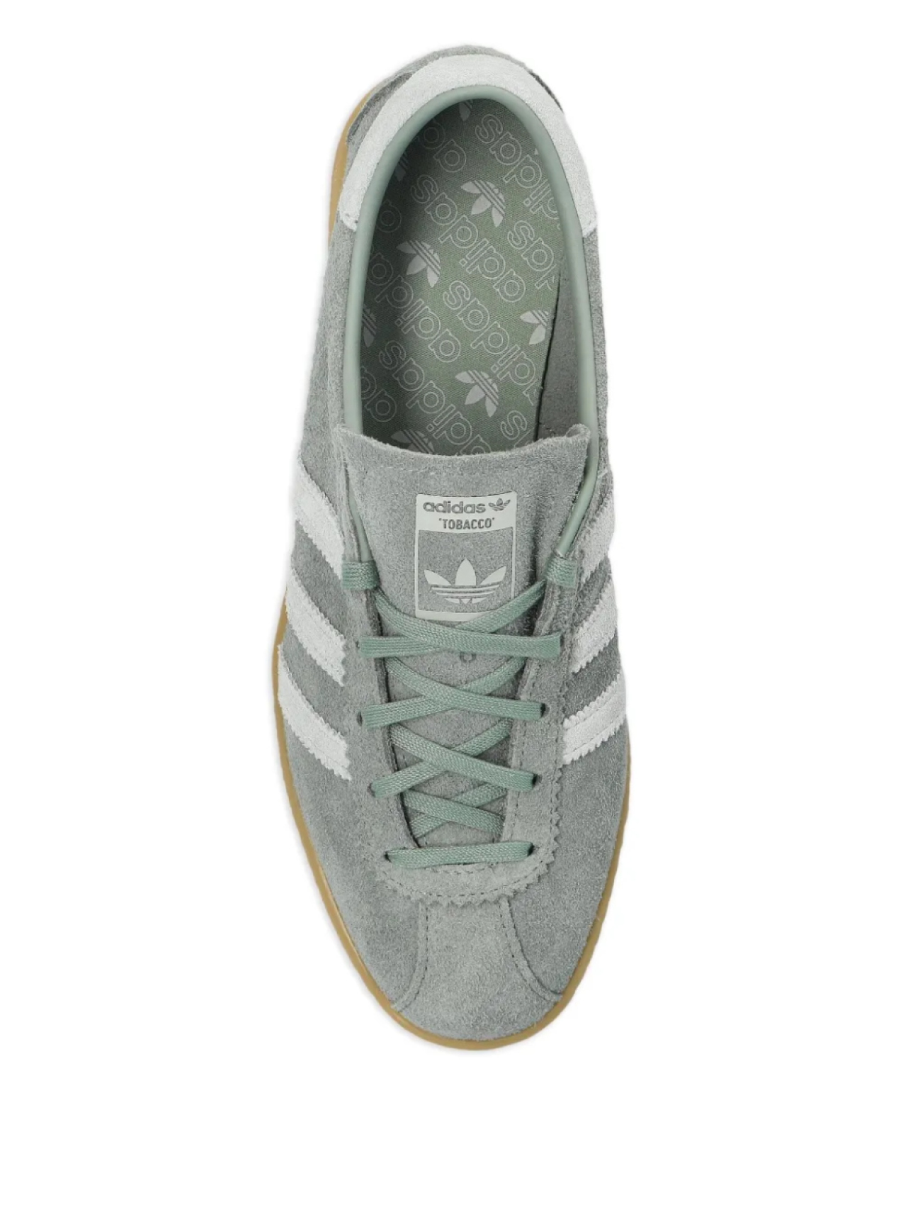 Кроссовки Adidas Tobacco из замши, зеленый — фото 4