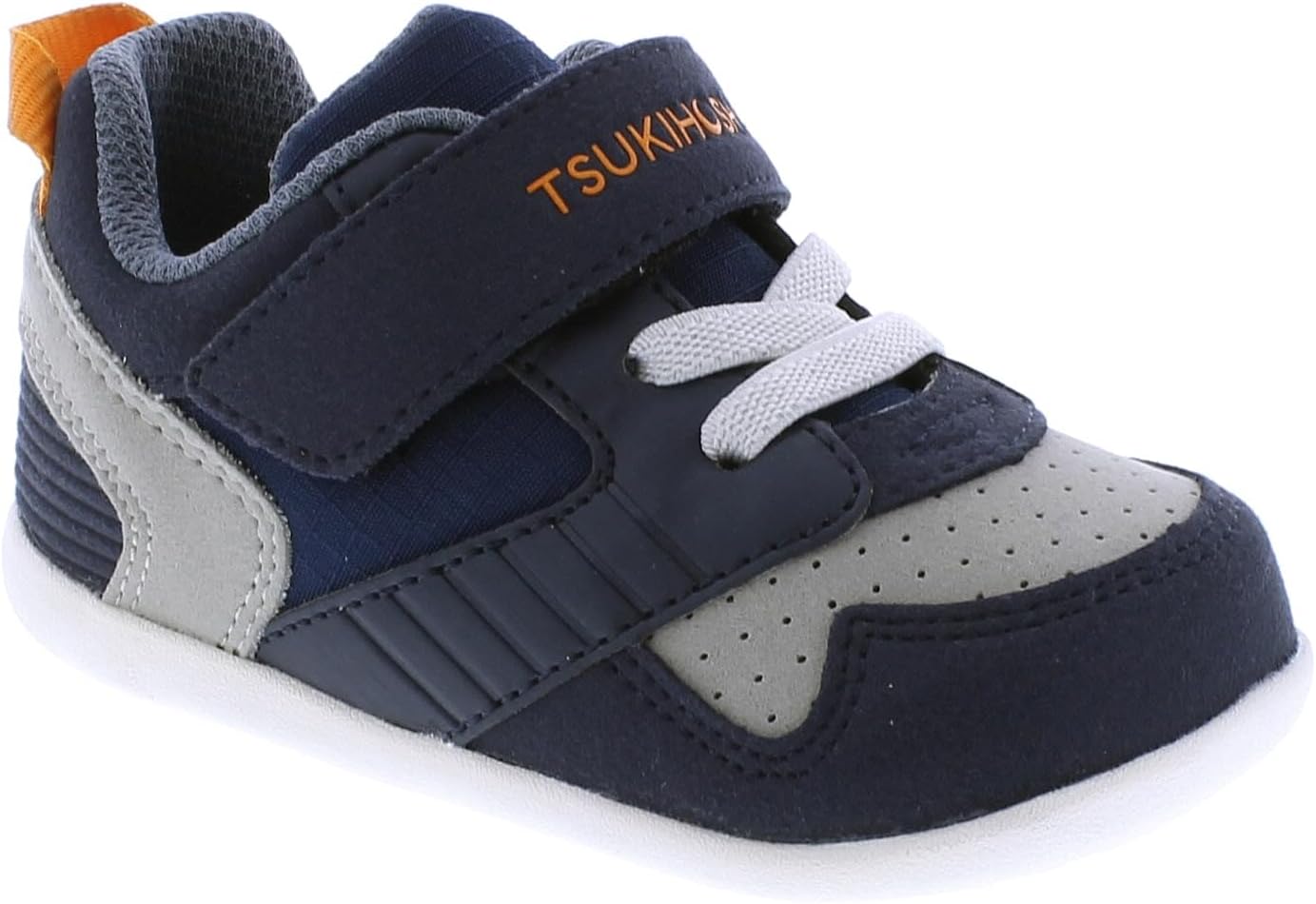 Кроссовки TSUKIHOSHI Boys Racer (Toddler/Little Kid), синий/оранжевый/темно-синий — фото 2