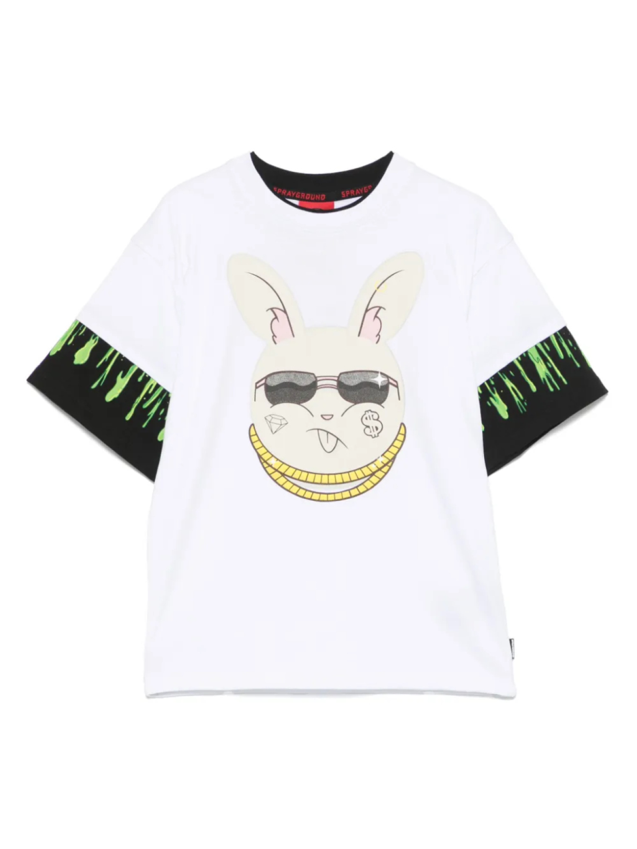 

Футболка с изображением кролика-брызгалки для детей Sprayground kid, белый