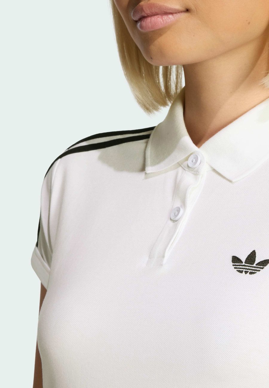 Поло Adidas Originals Polo shirt, White/Black/White — фото 3