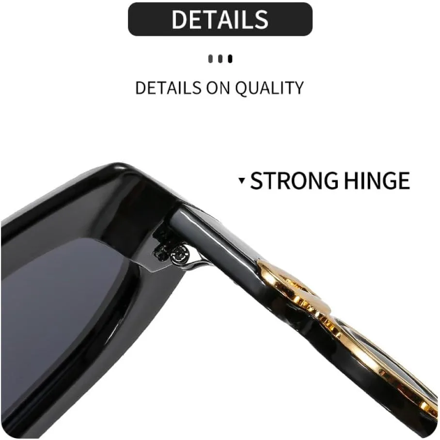 

Популярные в 2027 году большие квадратные солнцезащитные очки для женщин, модные винтажные очки для мужчин, солнцезащитные очки UV400 для женщин MTZJH, Black