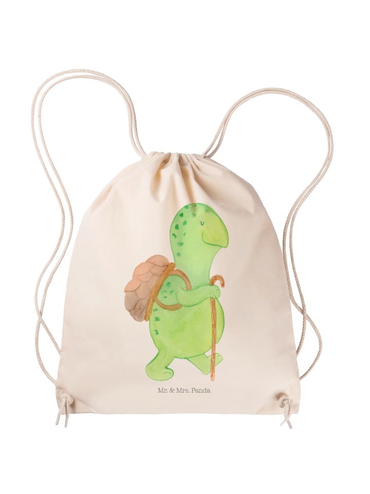 

Спортивная сумка с рисунком черепахи и туристического дизайна, без слогана, кремового цвета Mr. & Mrs. Panda