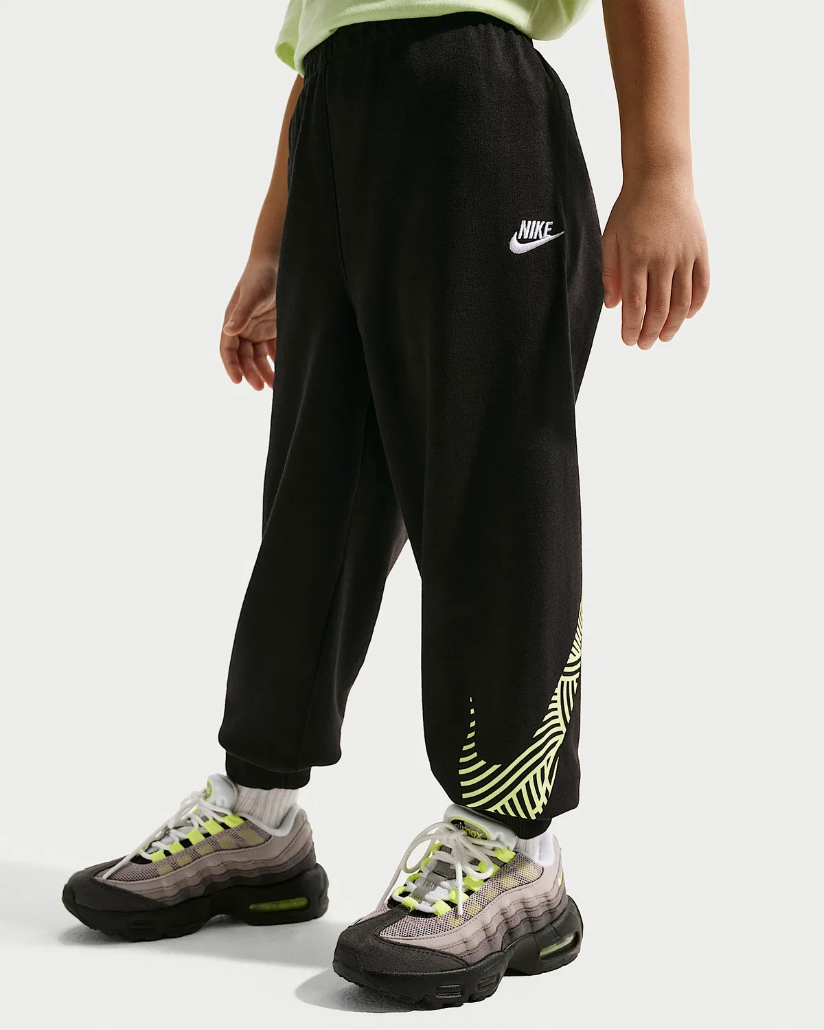 Детский набор из 2 предметов: оверсайз-свитшот из французского флиса Nike Sportswear In The Zone, Black — фото 4