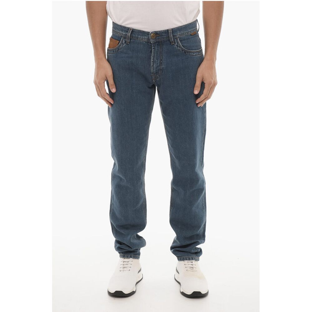 

Синие хлопковые джинсы Деним Corneliani, Blue