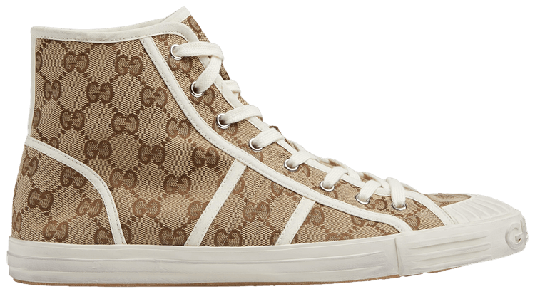 

Кроссовки Gucci Signature High Top 'GG Canvas - Beige Ebony', коричневый