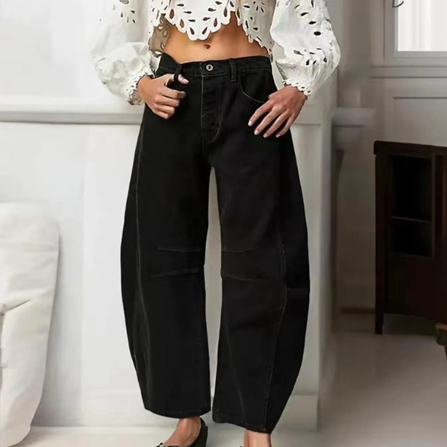 Женские брюки-карго из вельвета Baggy Boyfriend HorseshoeJeans — фото 3
