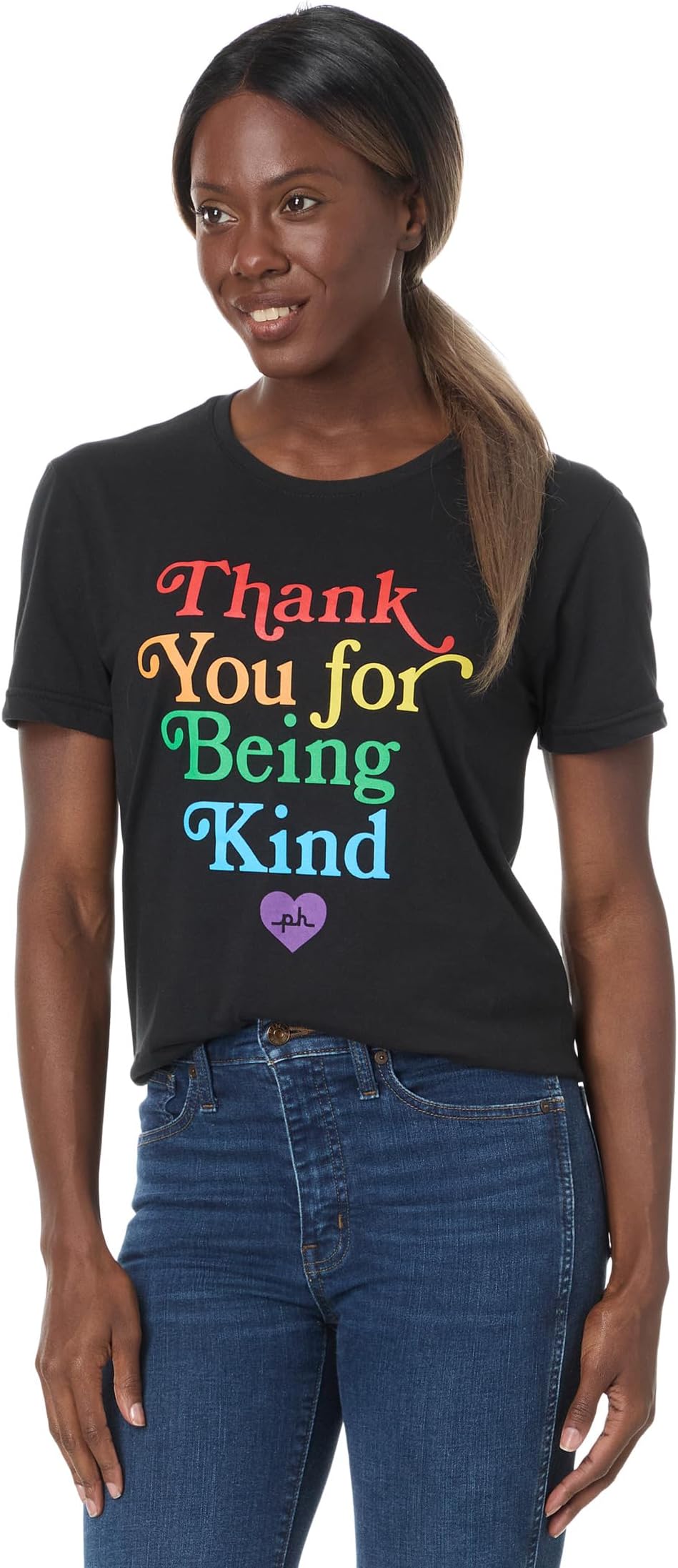 

Футболка The Phluid Project Thank You For Being Kind Premium Blend Short Sleeve Tee, черный