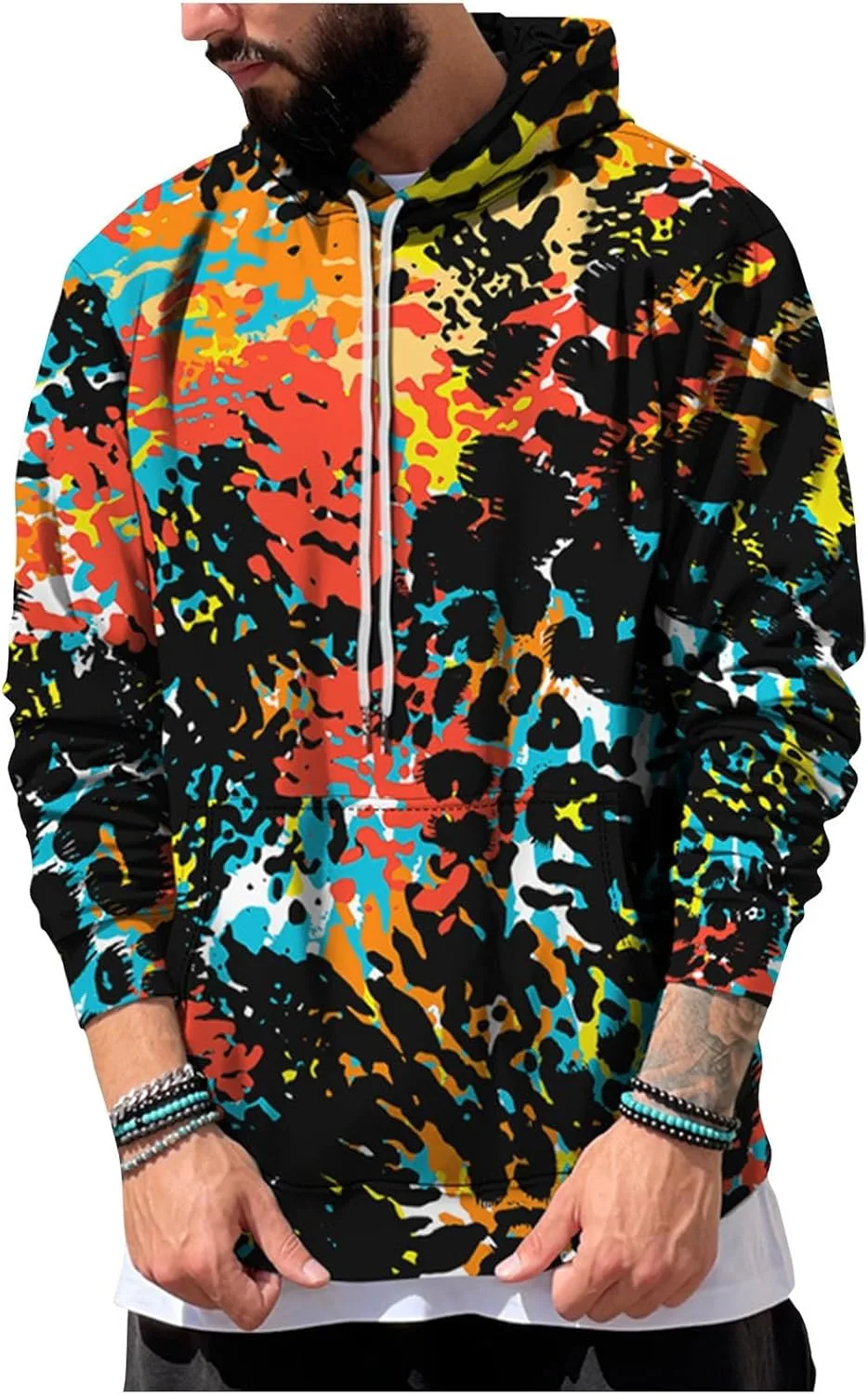 

Толстовка с капюшоном Tie Dye для мужчин Big and Tall