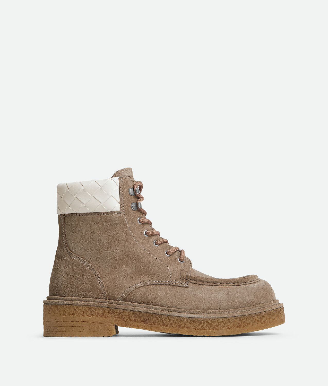 

Ботинки Haddock со шнуровкой Bottega Veneta, белый/серо-коричневый