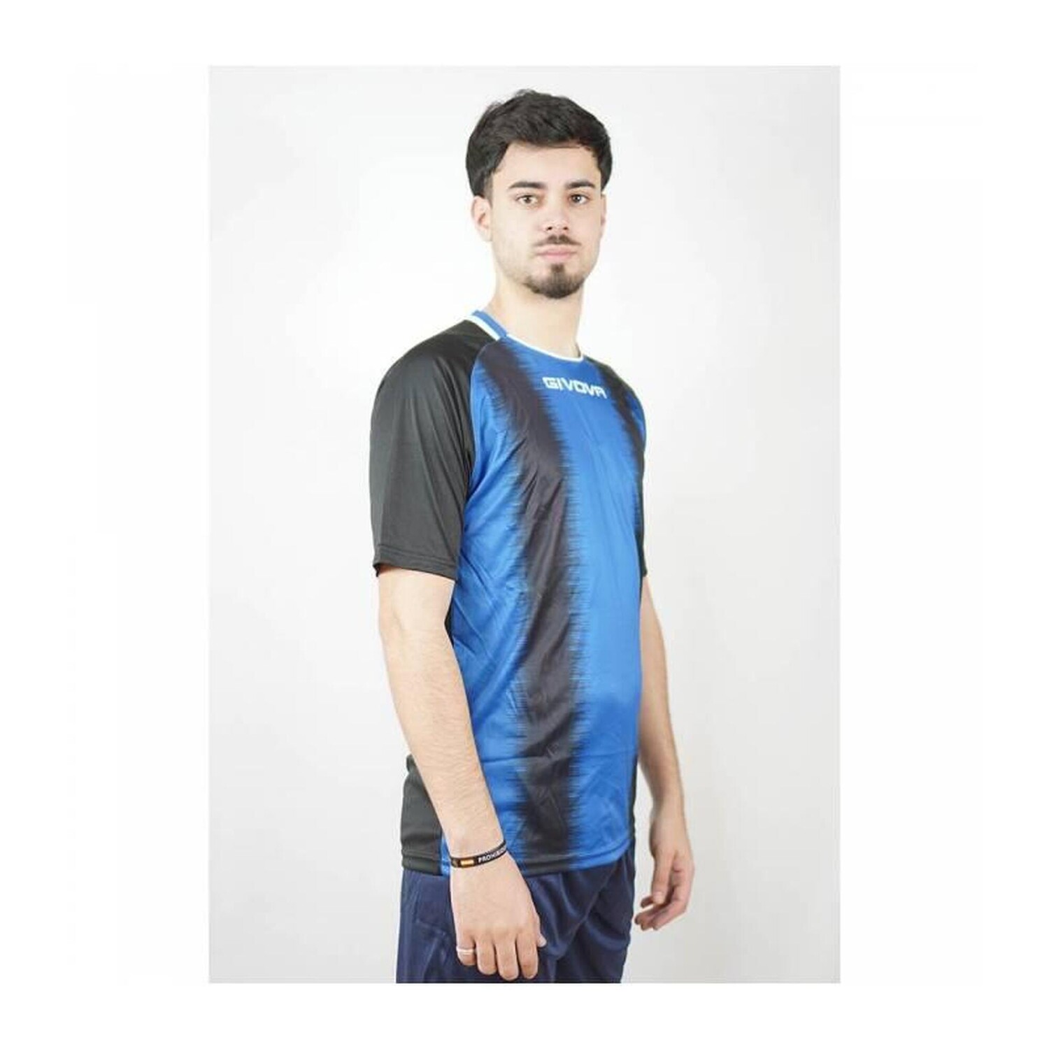 

Футболка Givova Stripe Black/Royal из полиэстера