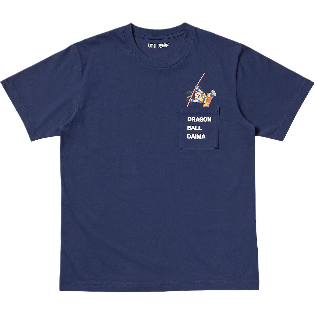 Футболка Uniqlo унисекс в морском синем цвете, коллаборация с Dragon Ball — фото 2