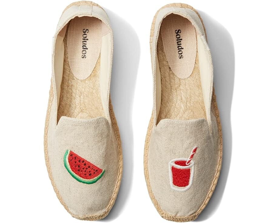

Лоферы Soludos Watermelon Juice Platform Espadrille, песочный
