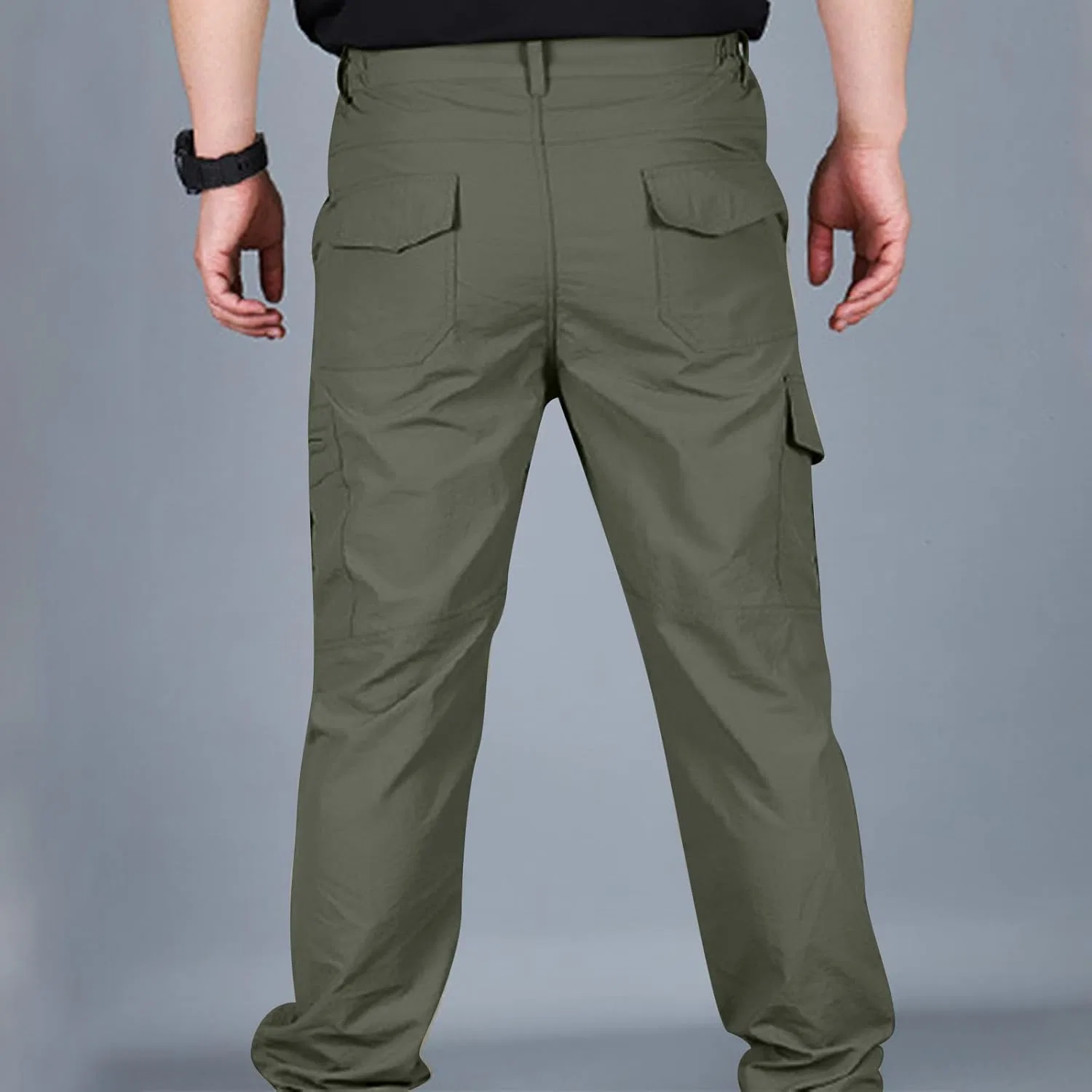 Мужские карго брюки, мультикарманы, тактические, Green — фото 3