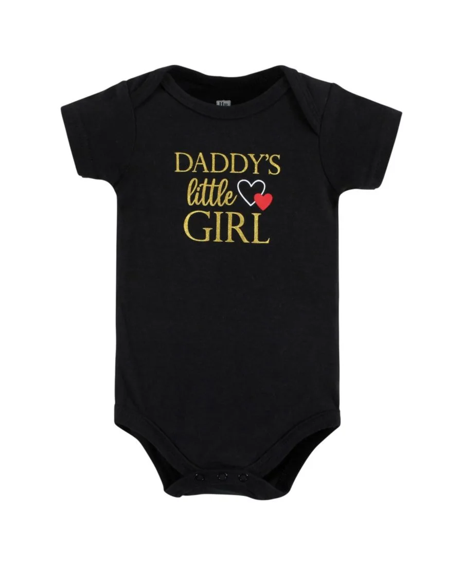 Комплект из 3 хлопковых боди Hudson Baby, girl daddy красный черный 3pk — фото 3