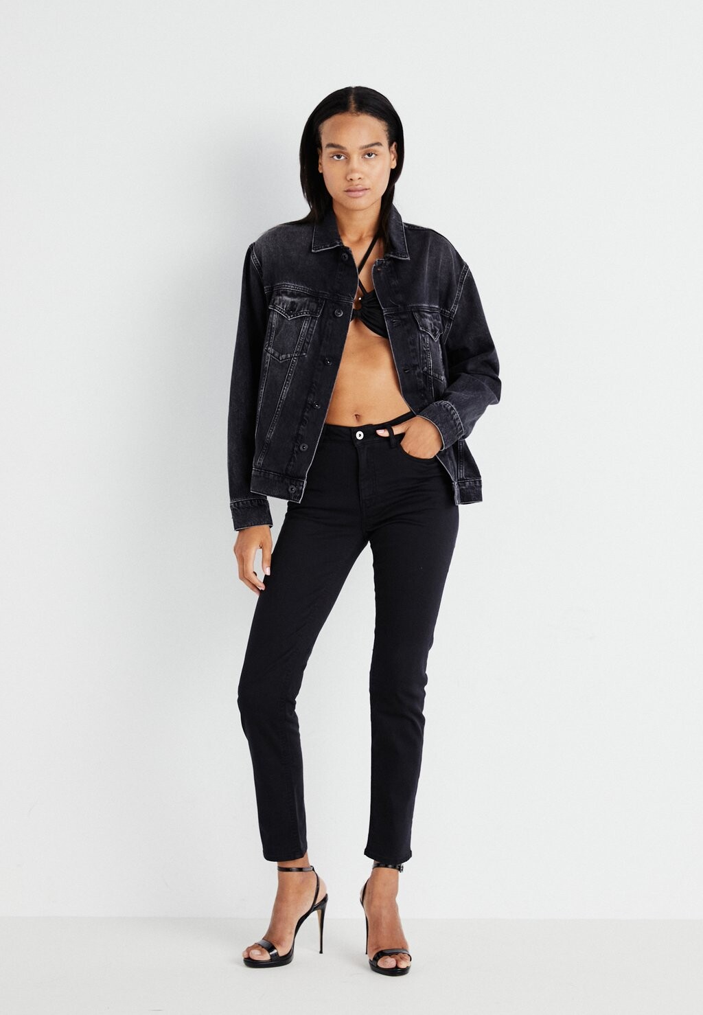 

Джинсы узкого кроя THELMA Pepe Jeans, черный