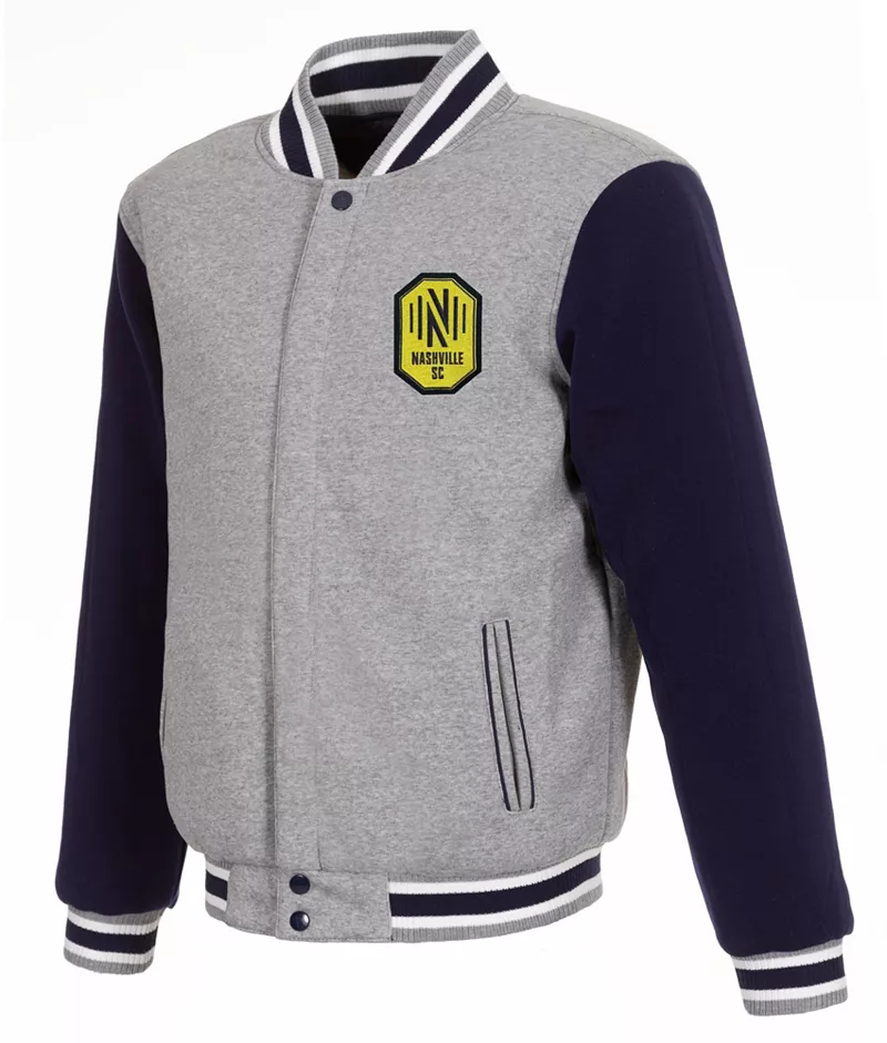 

Темно-синяя двусторонняя флисовая куртка JH Design Nashville SC