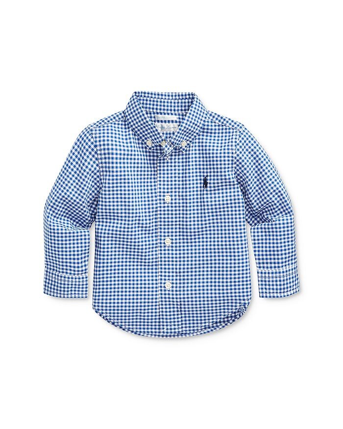 

Хлопковая рубашка в клетку для мальчика Ralph Lauren – для малышей, синий