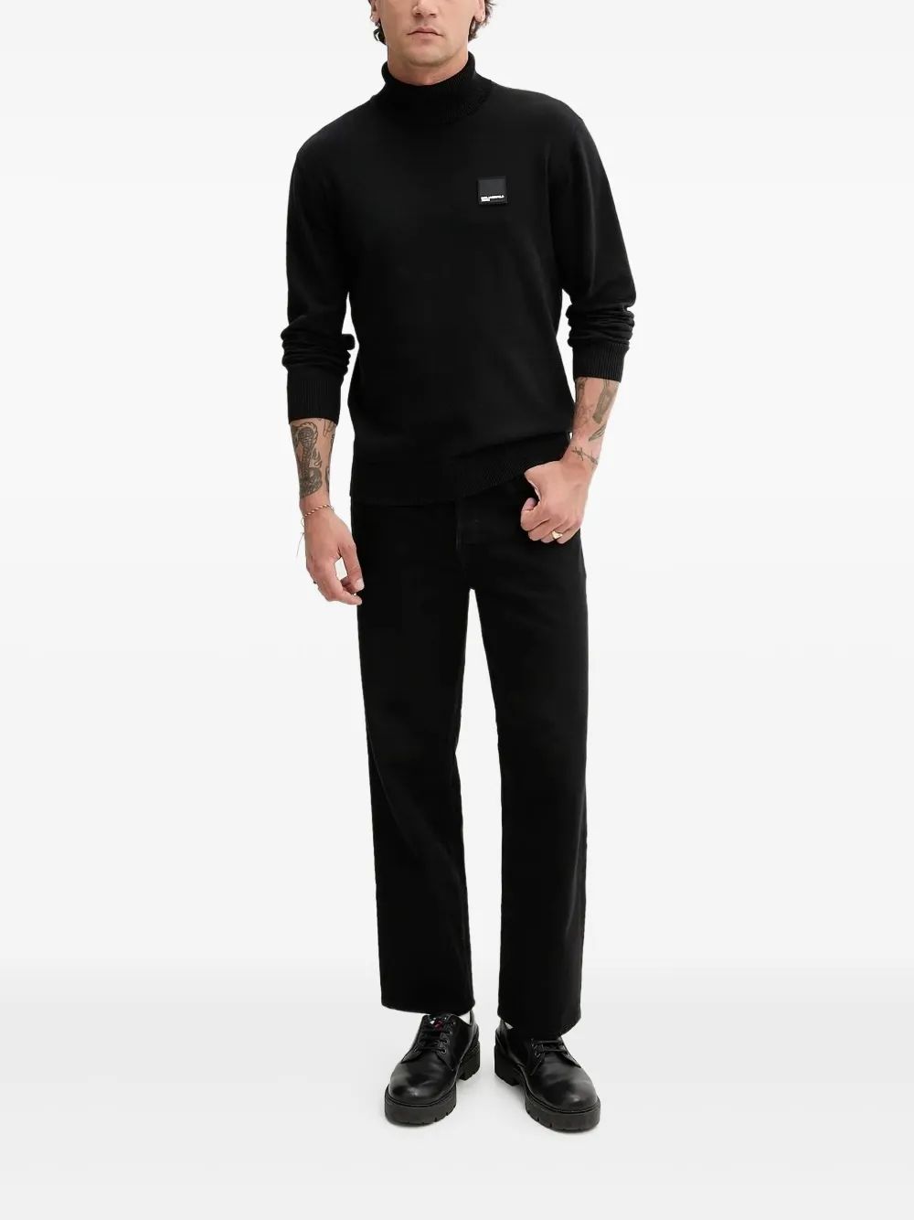 

Водолазка с нашивкой-логотипом Karl Lagerfeld Jeans, черный