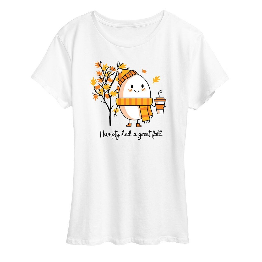 

Женская футболка с рисунком Humpty Had A Great Fall Licensed Character, белый