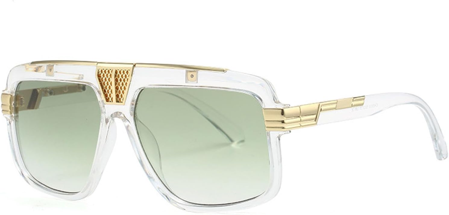 

Модные солнцезащитные очки для мужчин, винтажные, женские, с плоской верхней частью, роскошные, трендовые, с защитой от УФ-излучения UV400, очки для путешествий TKKTLLT, C9