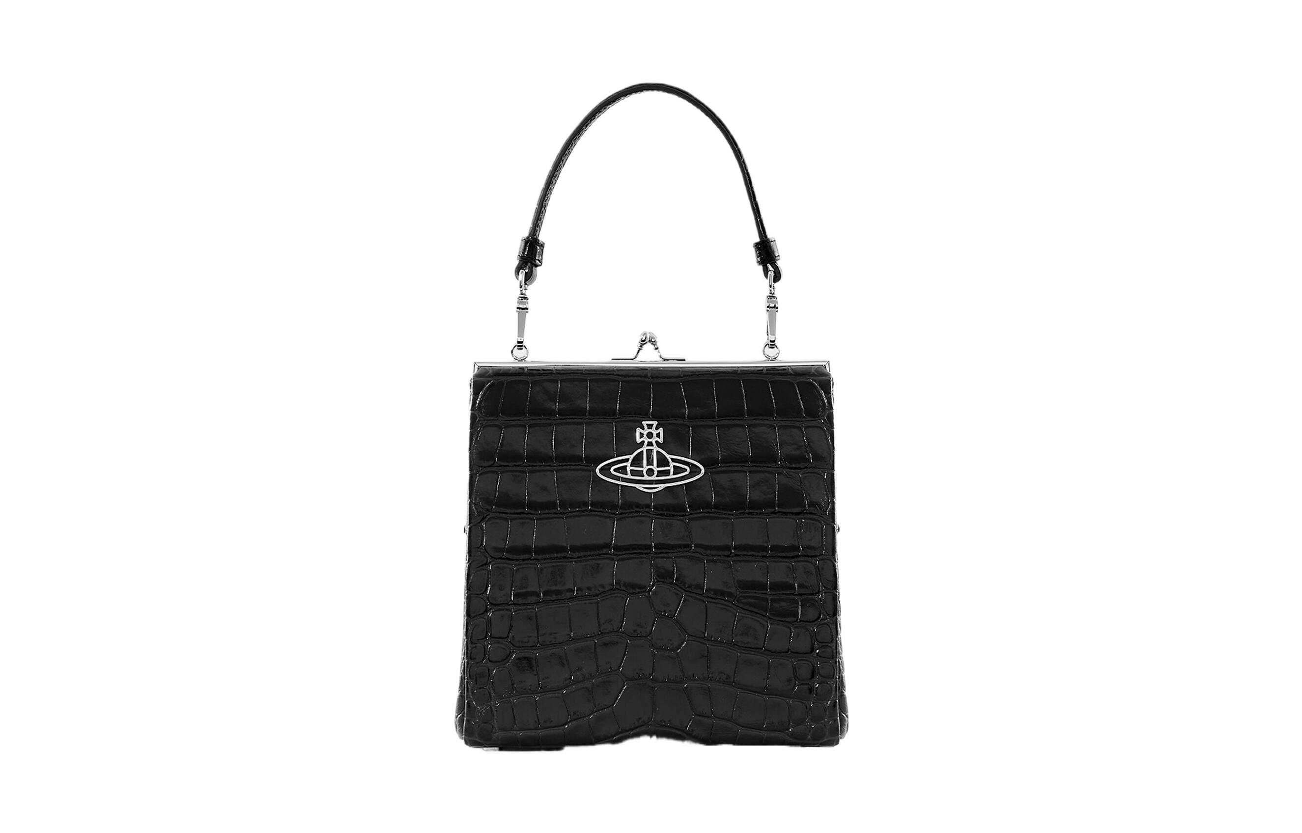 

Кожаный портативный кошелёк Vivienne Westwood женский чёрный