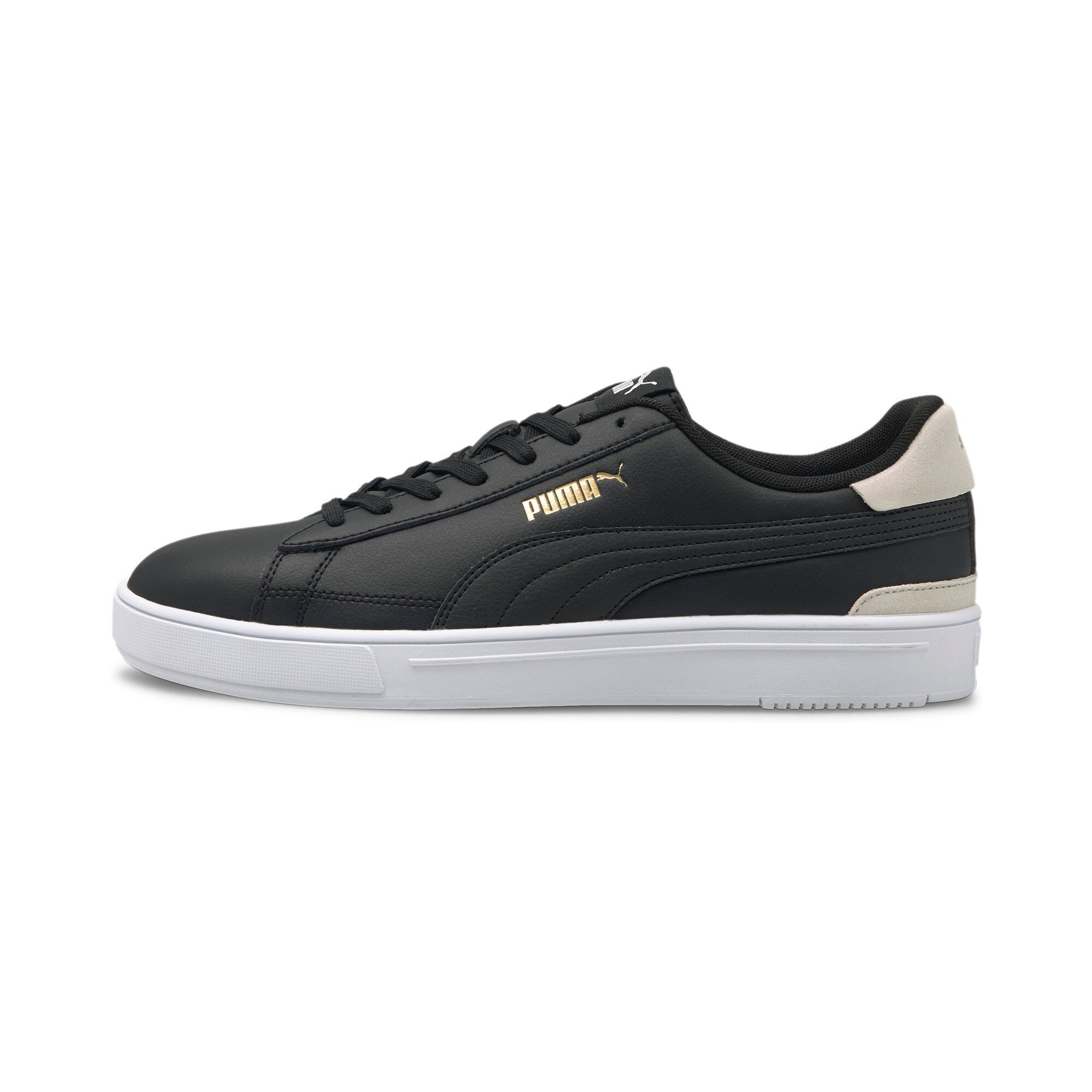 

Мужские кроссовки PUMA Serve Pro, цвет Black/Black/White/Team Gold