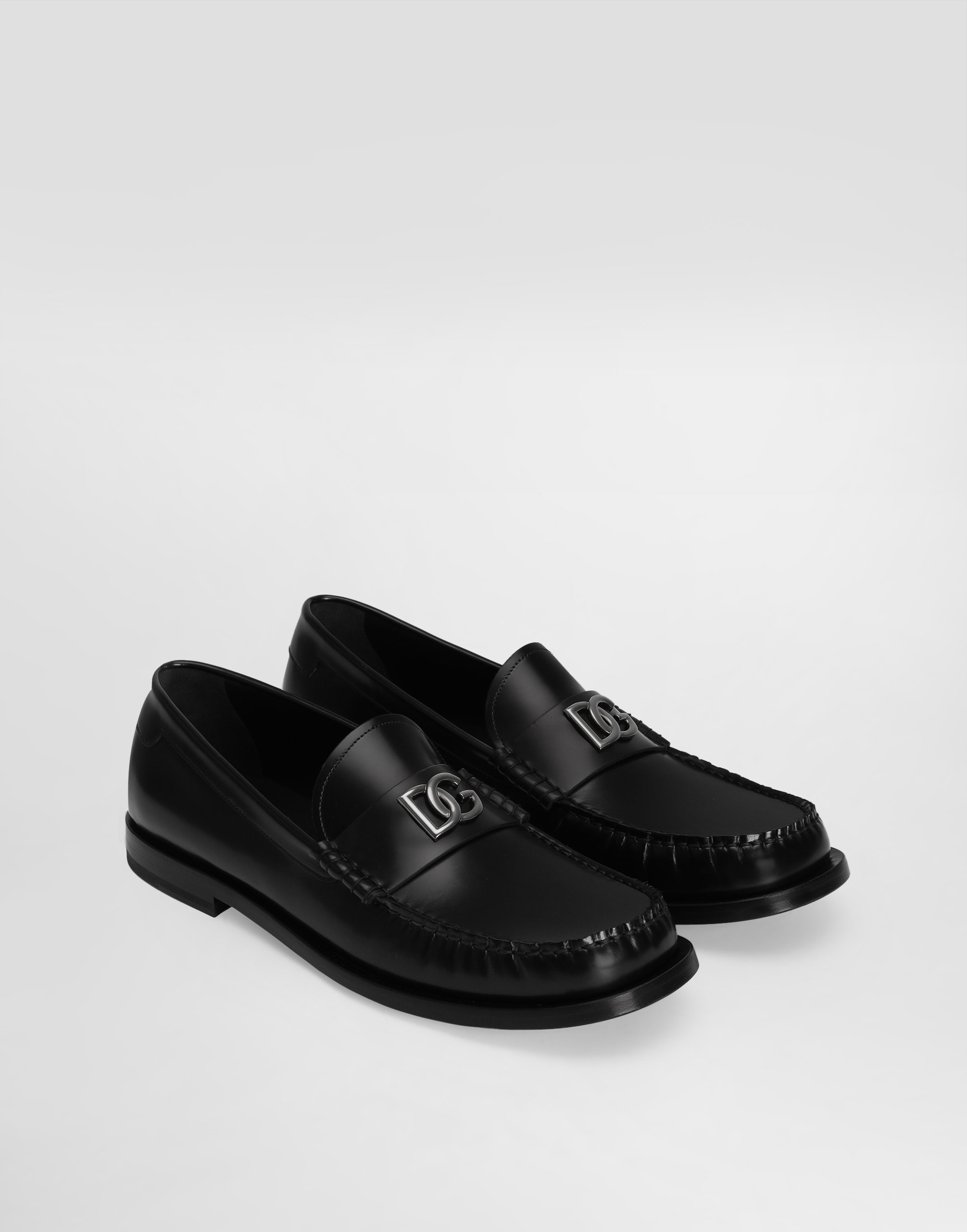 Лоферы из полированной телячьей кожи Dolce & Gabbana, черный — фото 2