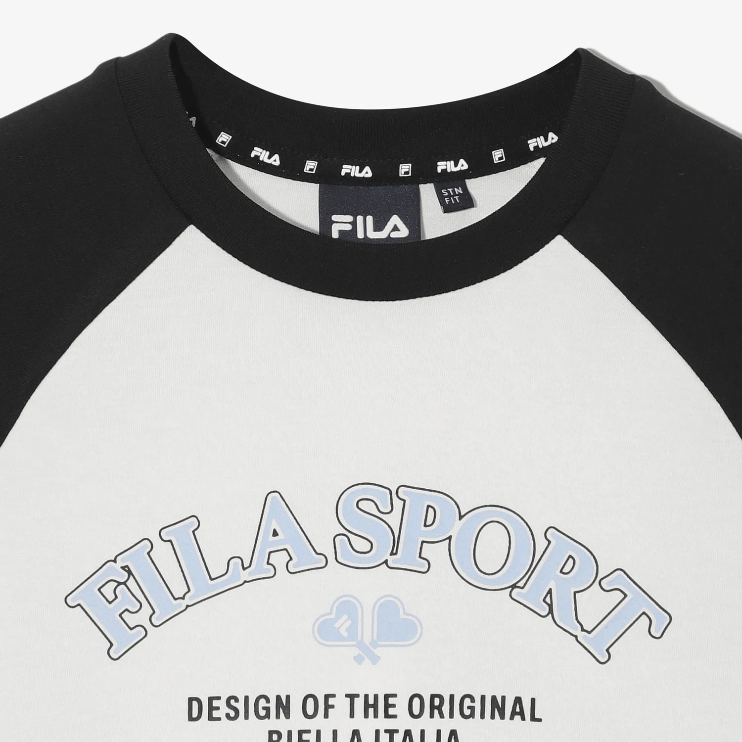 Детская укороченная футболка реглан белая от Fila Kids — фото 2