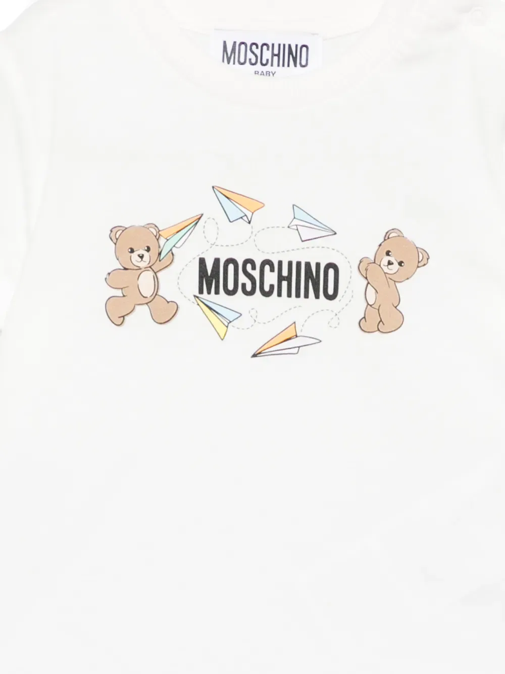 Комплект из шорт и топа с принтом в виде плюшевых мишек Moschino Kids, синий — фото 3
