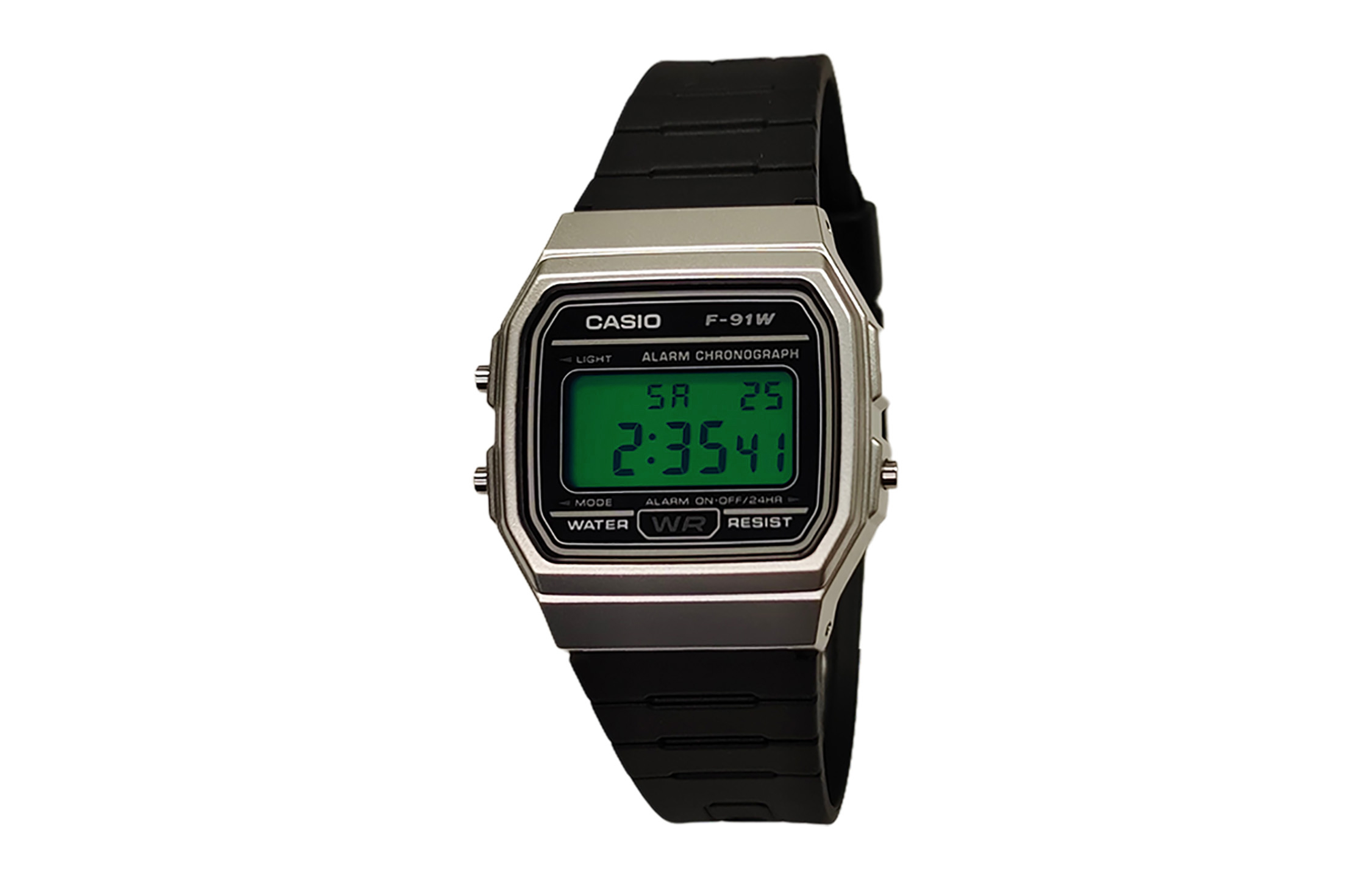 

CASIO Часы G Shock F91WM 7A, Black Dial with Green Watch Glass