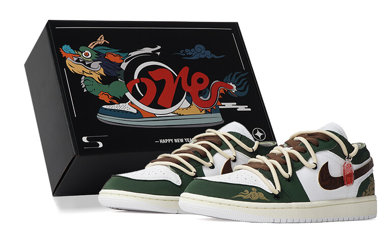 

Jordan Air Jordan 1 Vintage Баскетбольные кроссовки мужские, Белый/Зеленый