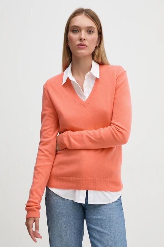 

Шерстяной свитер United Colors of Benetton, оранжевый