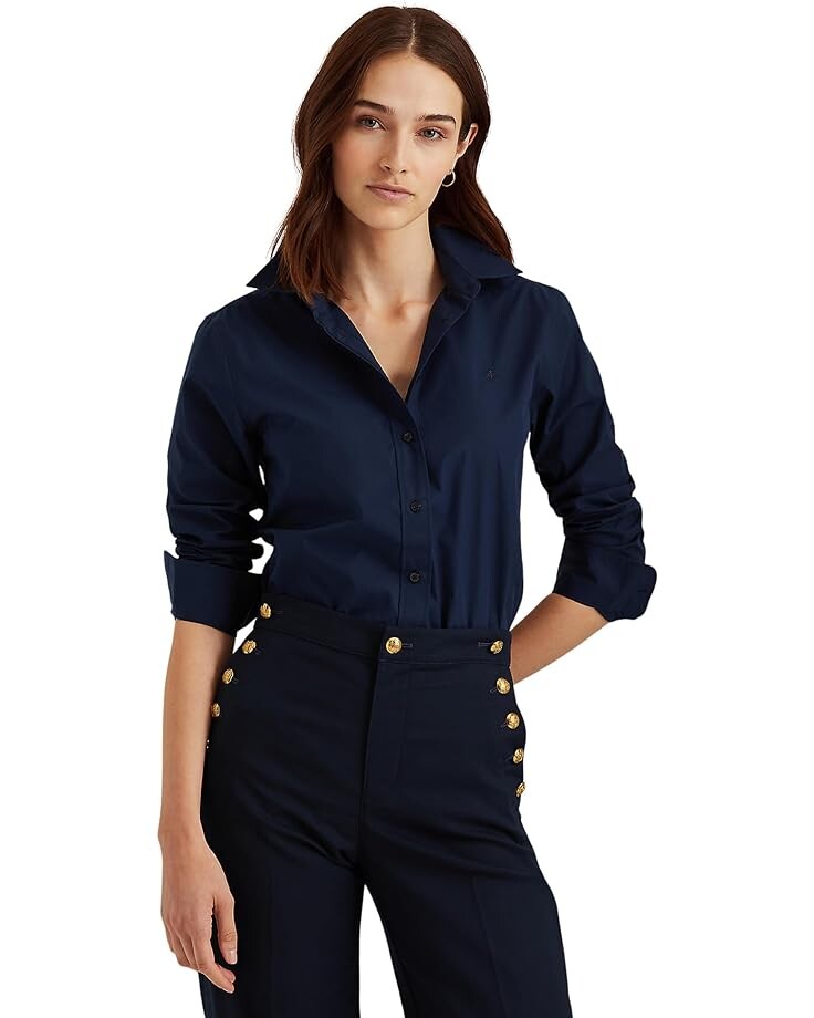 

Рубашка LAUREN Ralph Lauren Easy Care Stretch Cotton, цвет Lauren Navy
