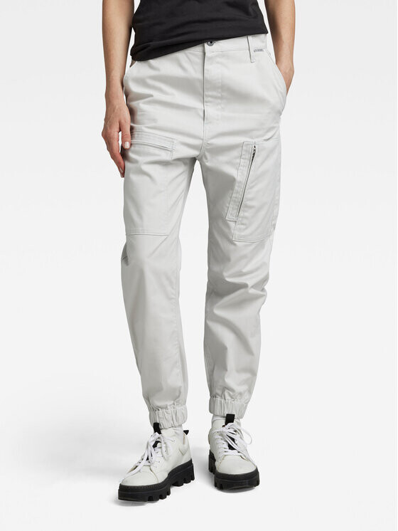 

Тканевые брюки бойфренда G-Star Raw, экрю