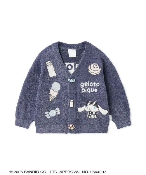 Кардиган Gelato Pique Kids Smoothie с Hello Kitty и Cinnamoroll, тёмно-синий