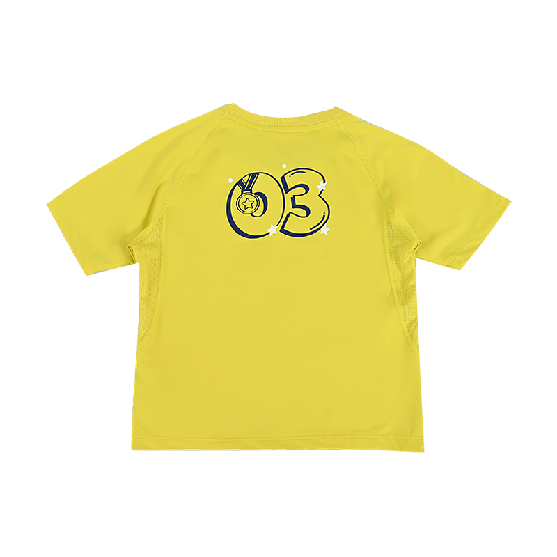 Adidas Футболка SS25 желтая для детей 3-7 лет — фото 2