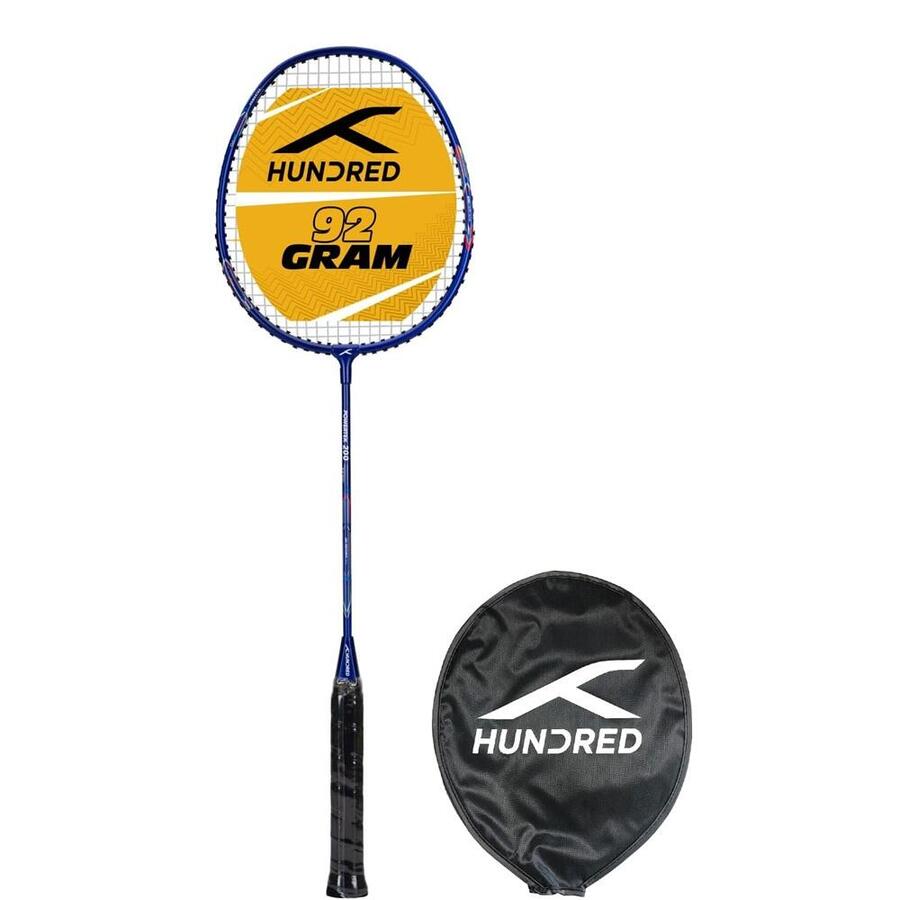 

HUNDRED Бадминтонная ракетка Powertek 200 PRO | Белая | Со струнами | 95 г | G5