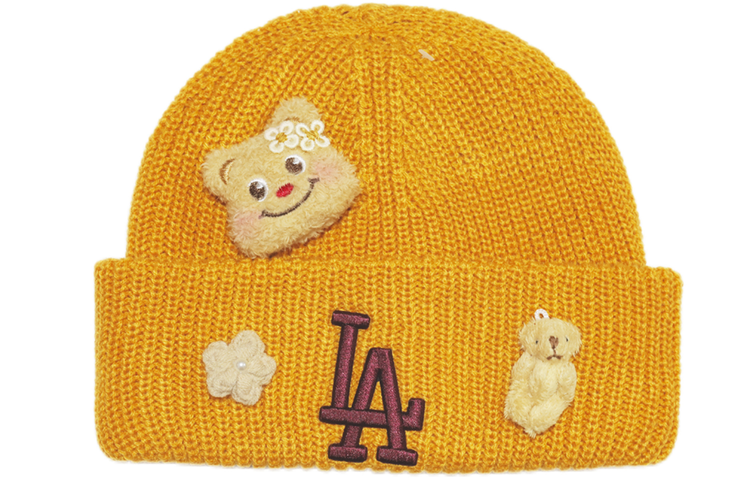 

MLB Акриловая шапка унисекс оранжевая