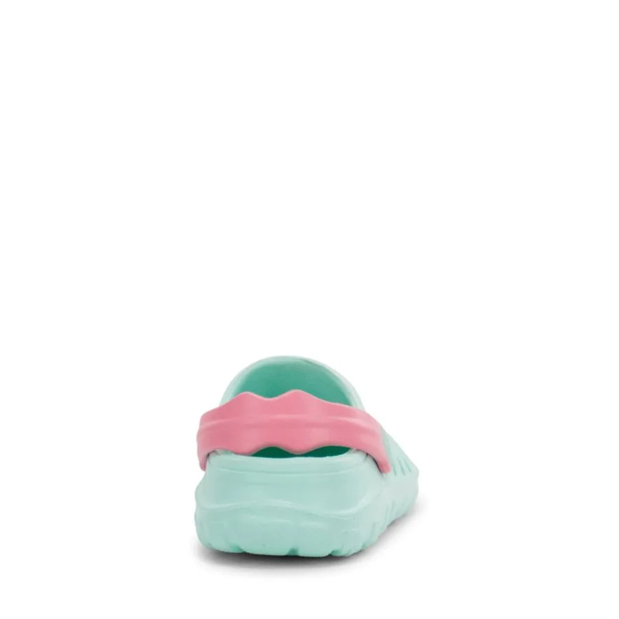 Little Girls Easy Butterfly Clog Western Chief, Aqua — фото 3
