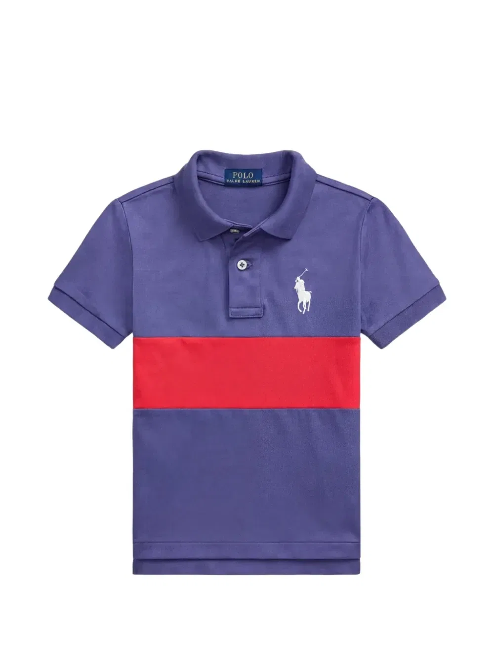 Немонохромное поло POLO RALPH LAUREN KIDS, синий