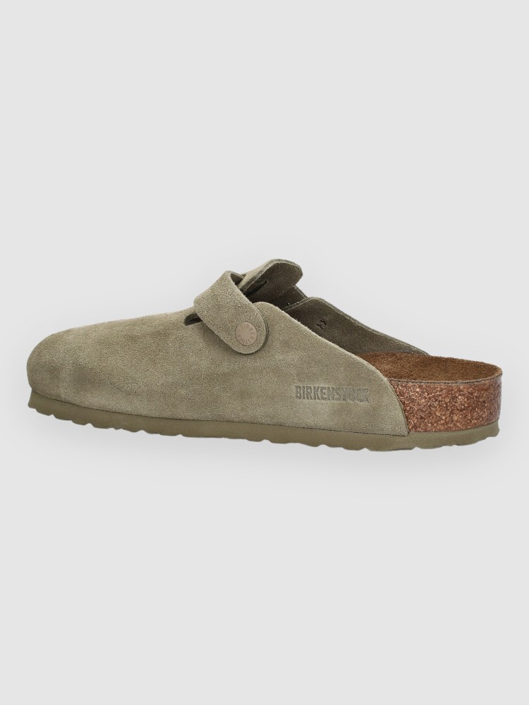 Сандалии Birkenstock Boston Suede Leather Sandalen, faded khaki — фото 2