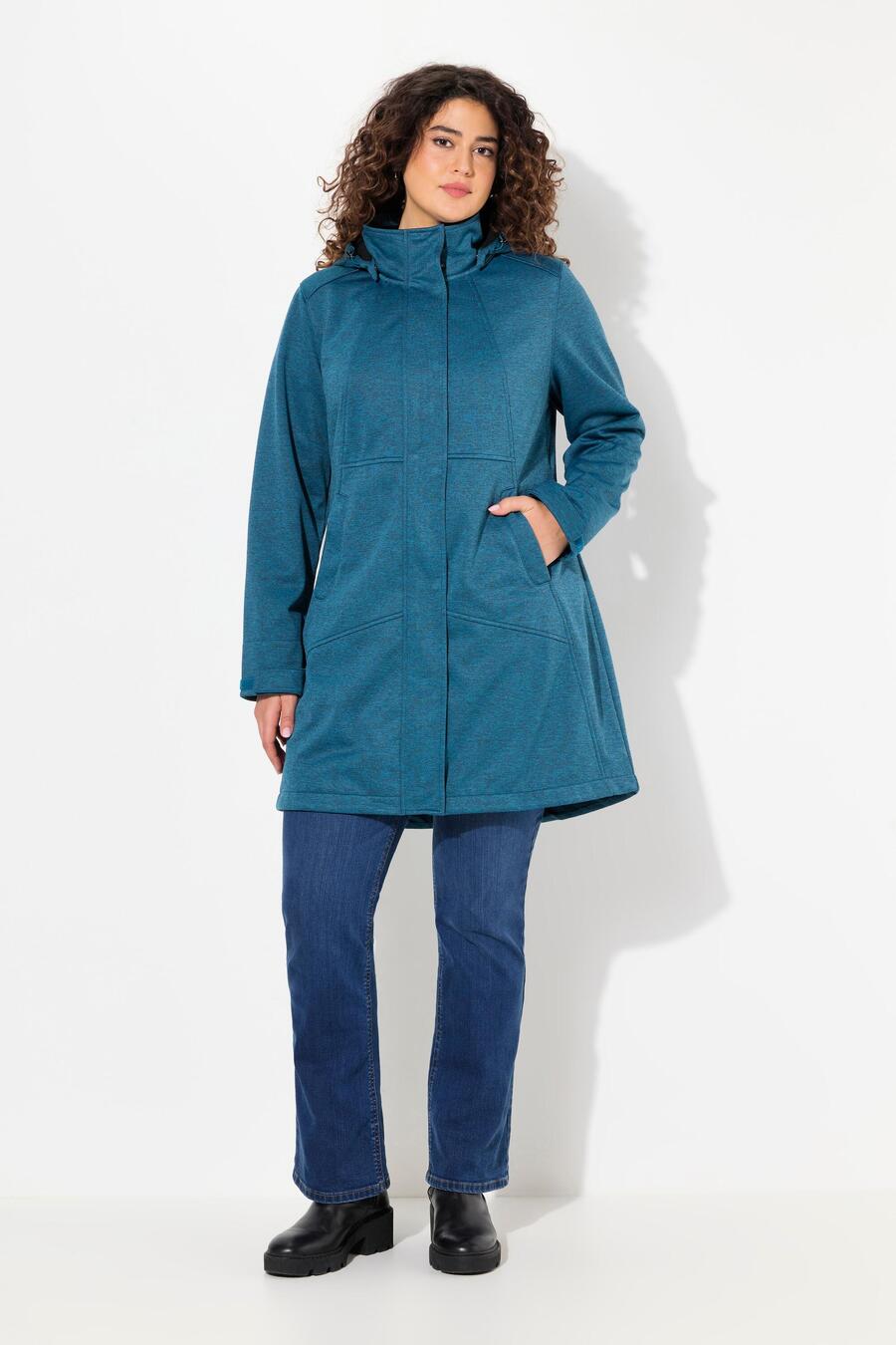 

ULLA POPKEN Женская куртка HYPRAR softshell с водоотталкивающей двухсторонней молнией и капюшоном