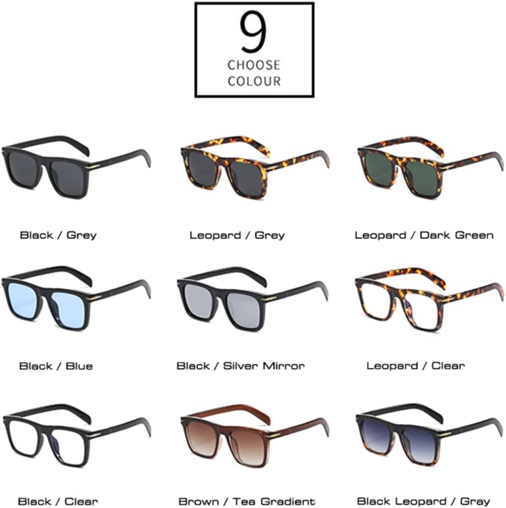 

Ретро-солнцезащитные очки с заклепками для женщин, модные солнцезащитные очки с защитой от УФ-излучения UV400, трендовые мужские очки с прозрачными линзами и градиентным зеркальным покрытием UUPTTPL, Black Clear