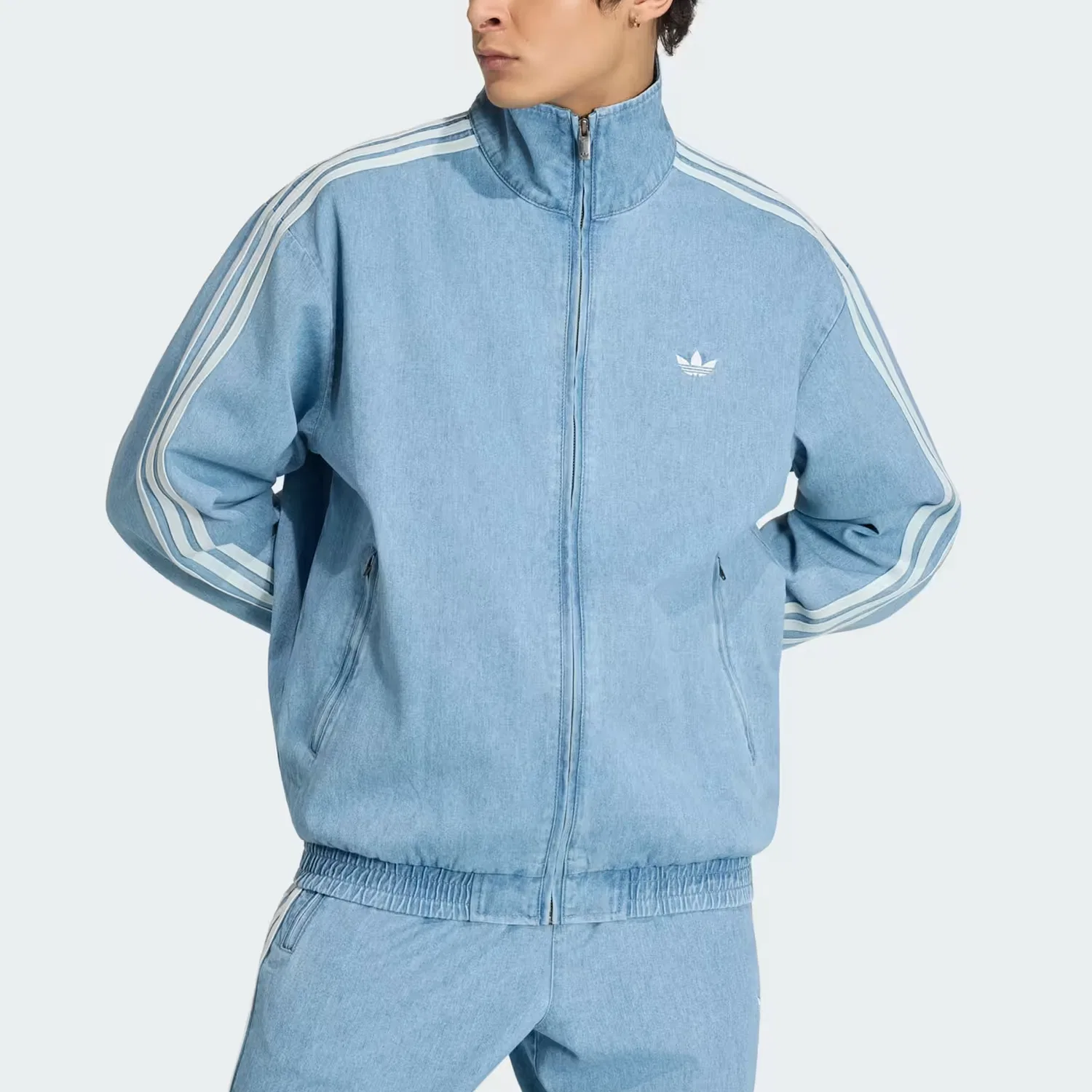 Джинсовая куртка Firebird Adidas Originals голубая — фото 3